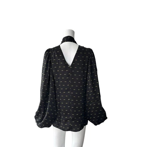 NWT $490 Christian Dada Love Print Satin Shirt Size 36/ US 4 Button Front - Picture 7 of 14